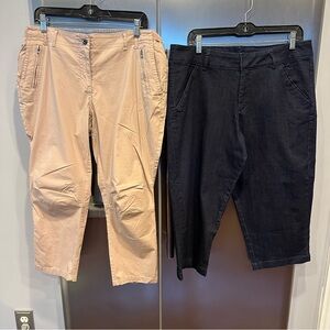 Bundle of two pair of capri pants size 14